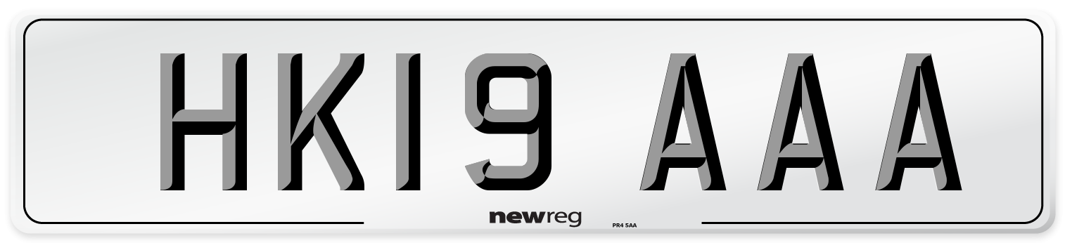 HK19 AAA Number Plate from New Reg